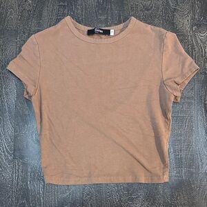 Casual Tan Short Sleeve Tee